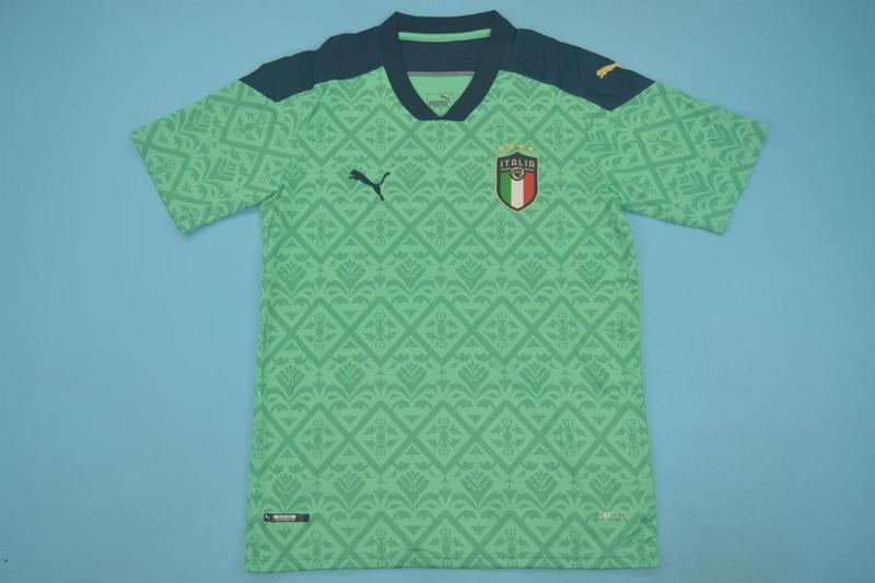 AAA Quality Italy 2020 European Cup GK Green Soccer Jersey